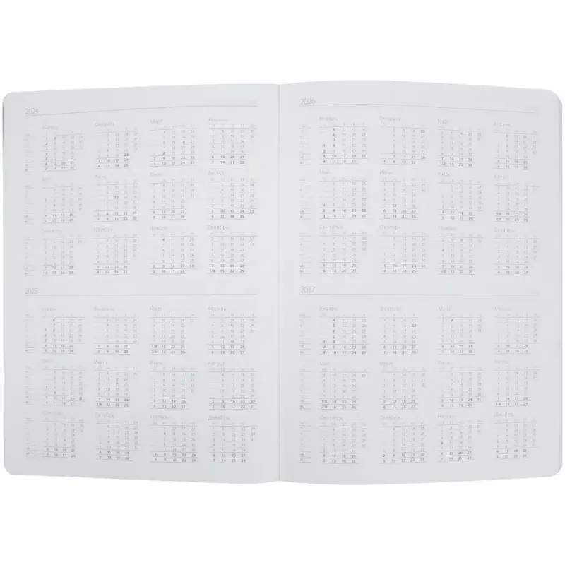 Еженедельник Lucky, недатированный, белый