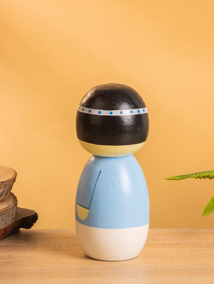 Деревянная кукла кокеши "Анеко" 9х9х21 см