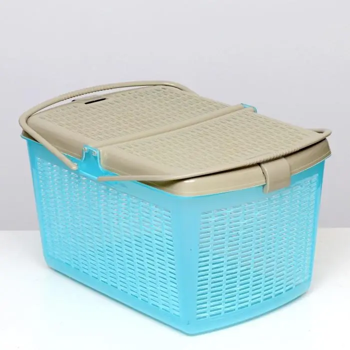 Корзина 47х36х27,5 см, бирюзовый