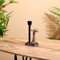 Подсвечник "Жирафик" алюминий 12,5х9,5х26 см