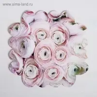 Коробка для печенья, кондитерская упаковка с пластиковой крышкой, &laquo;Цветы&raquo;, 13 х 13 х 3 см