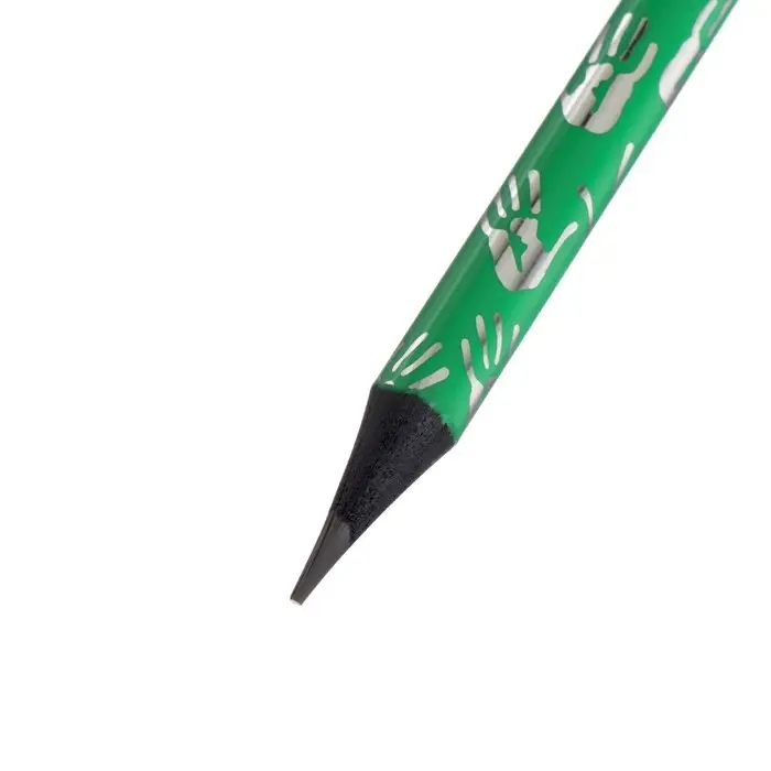 Карандаш чернографитный твёрдость НВ &laquo;Ладошки&raquo; с ластиком, заточенный, круглый, МИКС