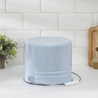 Ведро эмалированное цельнотянутое, 9 л, с крышкой, цвет светло-голубой