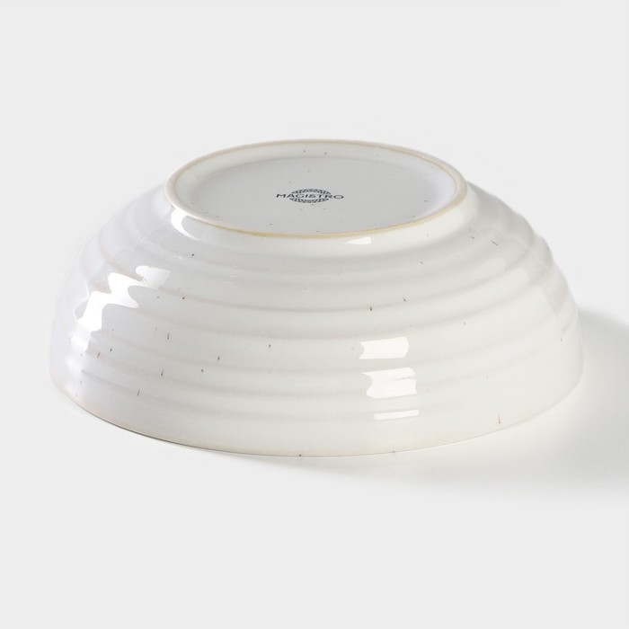 Салатник фарфоровый Magistro Urban, 600 мл, d=16 см, цвет белый в крапинку