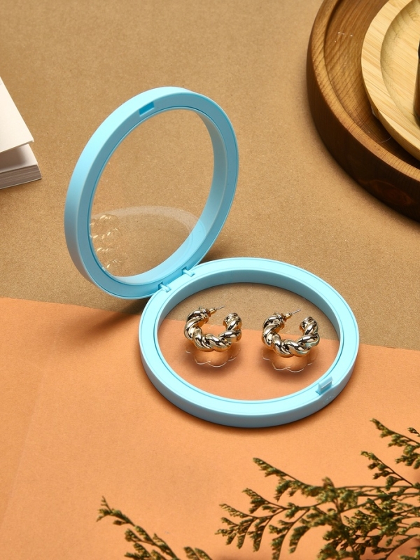 Подставка для украшений &laquo;Круг&raquo;, 11*11*4,5 см, цвет голубой