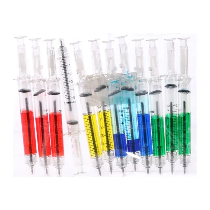 Ручка - прикол Calligrata &laquo;Шприц с жидкостью&raquo;, шариковая, МИКС