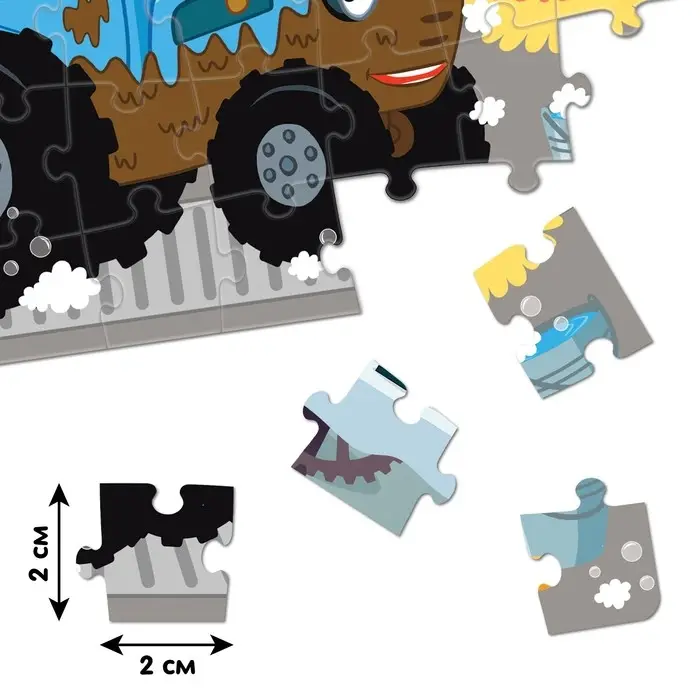 Пазл &laquo;Синий трактор на мойке&raquo;, 54 элемента