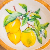 Миска "Лимоны" дерево манго 17,5х17,5х6,5 см