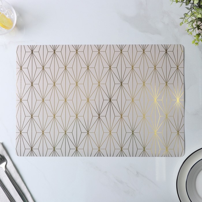 Салфетки сервировочные на стол Доляна &laquo;Милли&raquo;, 4 шт, 30&times;45 см, цвет серый