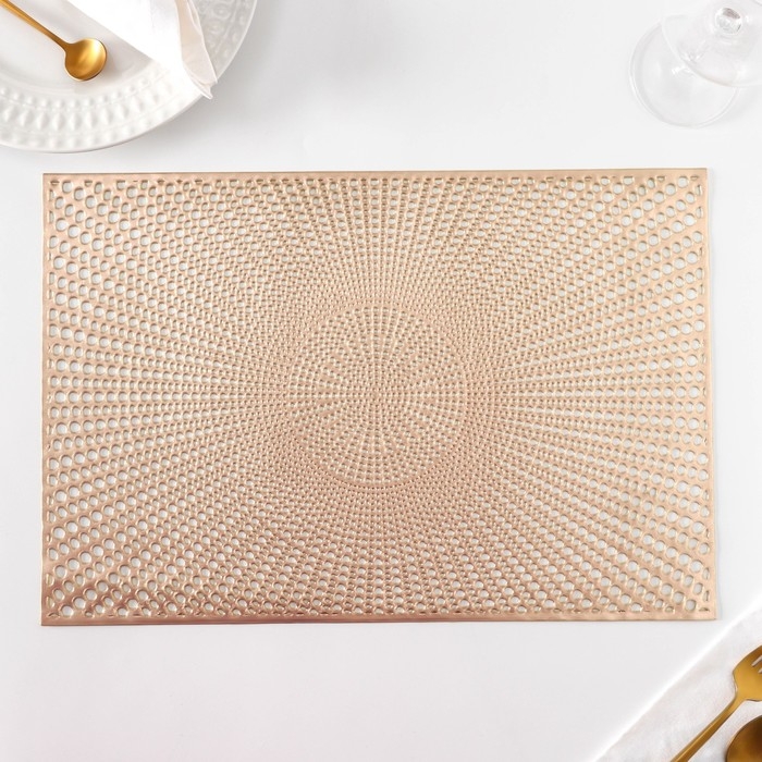 Салфетки сервировочные на стол Доляна &laquo;Ультра&raquo;, 45&times;30 см, 4 шт, цвет золото