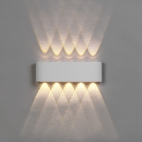 Светильник фасадный &laquo;Полусфера&raquo;, FSD-066, 10 Вт, 3000К, 5 лучей, IP65, 220 В, пластик, белый   10084