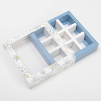 Коробка под 9 конфет с ячейками &laquo;Новогодняя&raquo; 14,5 х 14,5 х 3,5 см, Новый год