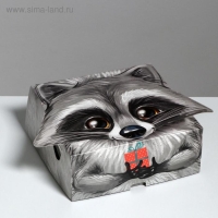 Коробка подарочная складная, упаковка, &laquo;Енотик&raquo;, 25 х 25 х 10 см