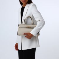 Сумка женская на молнии, TEXTURA, средний размер, цвет молочный