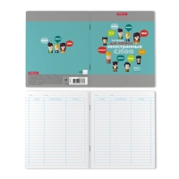 Тетрадь для записи иностранных слов, 48 листов в линейку, ErichKrause Hello, три столбца: слово, транскрипция, перевод, МИКС