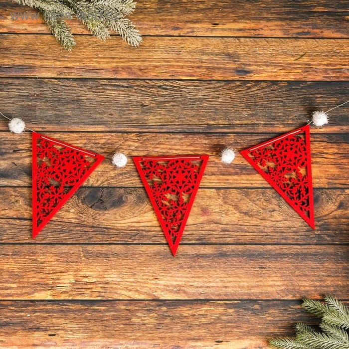 Набор для создания новогодней гирлянды &laquo;Флажки&raquo;