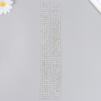 Полубусины самоклеющиеся d 5 мм, серебро