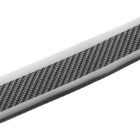 Защитная накладка на порог авто, под карбон с хром полосой, самоклеящаяся, 5&times;250 см