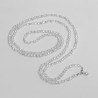 Портупея &laquo;Сумочка&raquo; жемчужная капля, цвет белый в серебре, 162 см