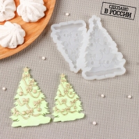 Силиконовая форма &laquo;Ёлка с бантиками&raquo;, 12&times;10 см, цвет прозрачный