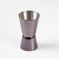 Джиггер Доляна &laquo;Металлик&raquo;, 15/30 мл, нержавеющая сталь, цвет тёмно-серый