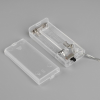 Гирлянда &laquo;Нить&raquo; 2 м с насадками &laquo;Синий фонарик&raquo;, IP20, прозрачная нить, 10 LED, батарейки AAx2 (нет в комплекте), свечение тёплое белое