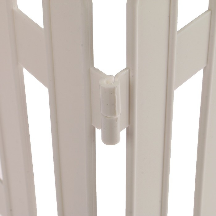 Ограждение декоративное, 35 &times; 210 см, 5 секций, пластик, белое, GOTIKA, Greengo