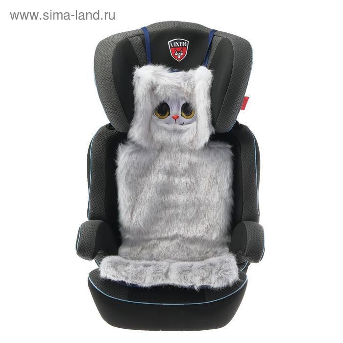 Накидка &laquo;АВТОНЯША&raquo; для детского автокресла, Кошечка, светло-серая
