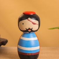 Деревянная кукла кокеши "Пират" 7х7,5х15 см