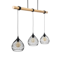 Люстра "Арландо" 3хЕ27 40Вт черный 60х20х20-200см