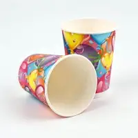 Стаканы бумажные Праздничное настроение 200мл 6шт