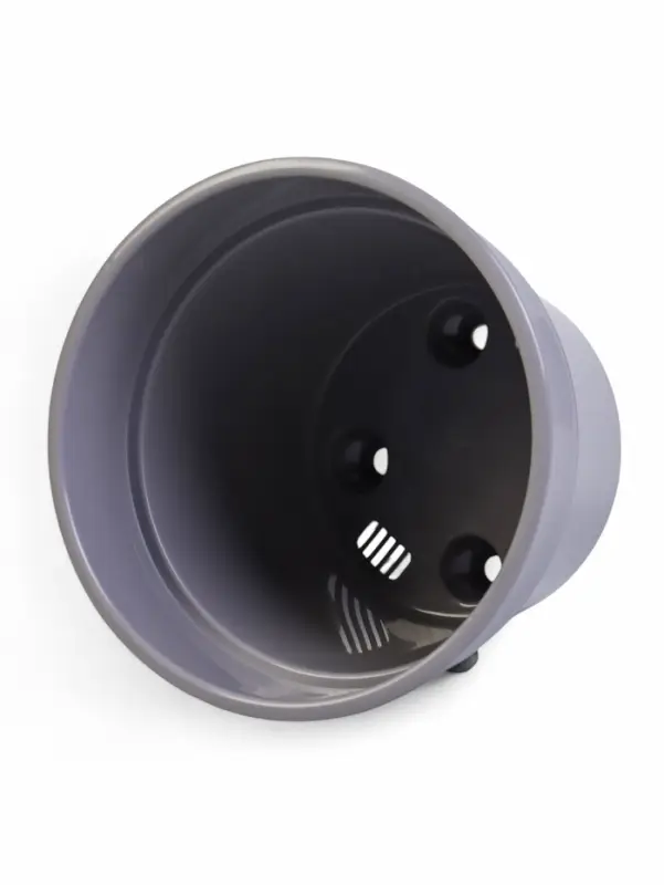 Горшок "Клевер" 4,5 л, D-20 см, h-18 см, цвет серый шёлк