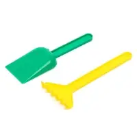 Набор игрушек для песочницы, 2 предмета: совок и грабли, МИКС