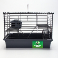 Клетка для грызунов "Пижон" складная, 38 х 27 х 27 (домик, миска, колесо) серая