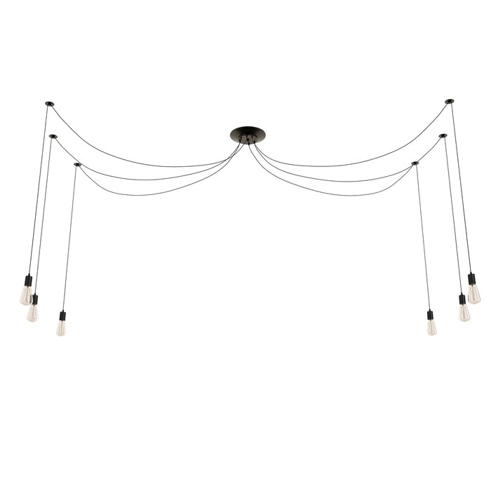 Светильник "Скин паук" 6хЕ27 40Вт черный 30х30х20-150см