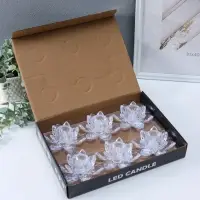Светодиодная свеча LED "Свеча в лотосе" 3хLR1130, прозрачный 10,5х10,5х4,5 см