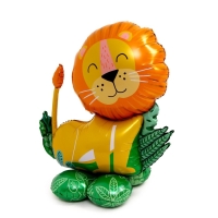 Шар фольгированный 30" &laquo;Лев на подставке&raquo;, под воздух