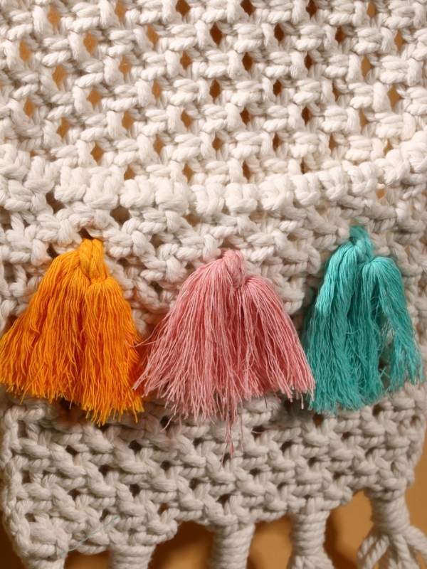 Кармашек текстильный, подвесной 22х50 см, белый