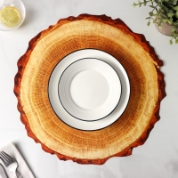 Салфетка сервировочная на стол &laquo;Спил&raquo;, 38&times;39 см, цвет бежевый