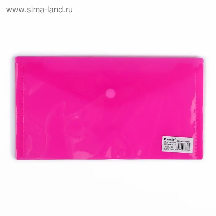 Папка-конверт на кнопке, travel, 180 мкм, рифлёная, МИКС