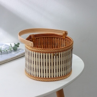 Корзина для хранения Доляна Nature, 18&times;18&times;12, бамбук