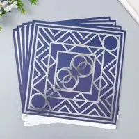 Бумага для скрапбукинга серебро "Эклектика" плотность 180 гр 30,5х32 см