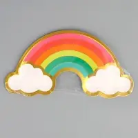 Тарелка одноразовая бумажная &laquo;Радуга&raquo;