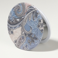 Зеркало складное &laquo;Орнамент&raquo;, d = 7,5 см, с увеличением, цвет МИКС