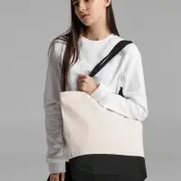 Сумка для покупок на молнии Shopaholic Zip, неокрашенная с черным