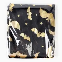 Скатерть на хеллоуин &laquo;Летучие мыши&raquo;, золото, 200 х 140