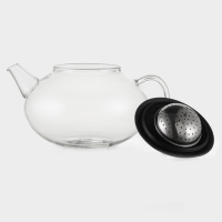 Чайник заварочный стеклянный с металлическим ситом "Дроппер", 1л, 16,2х13,8 см