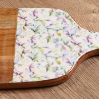 Доска разделочная прямоугольная "Оттенки сирени" дерево манго 41х18 см