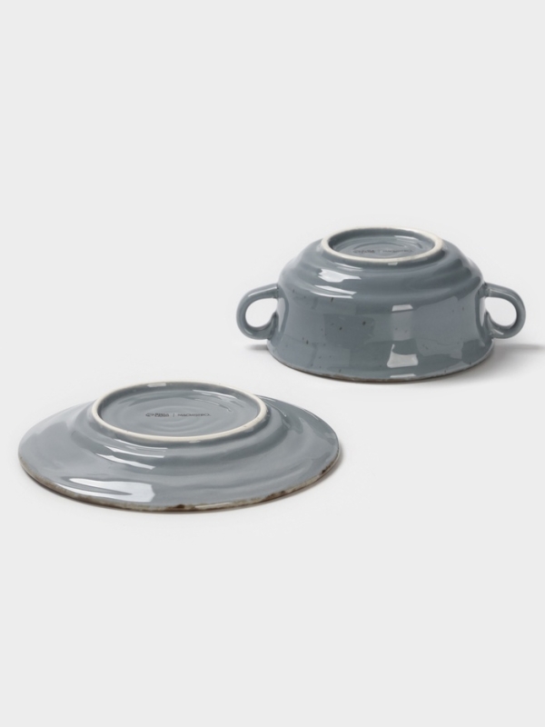 Бульонница Magistro "Alpine Frost" 250 мл 14,6х14,6х7,2 цвет синий с блюдцем