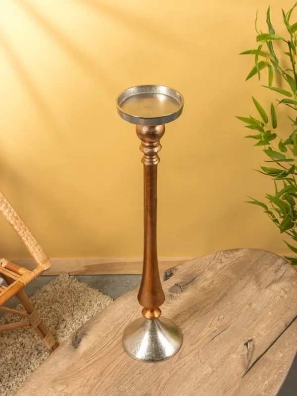 Подсвечник "Шоко" алюминий 16х16х72 см